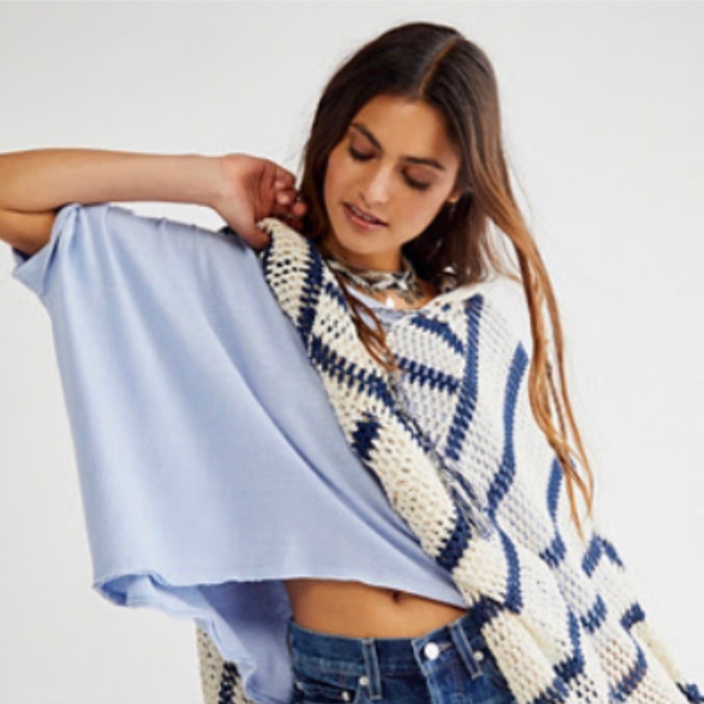 Free People Light Blue Tunic